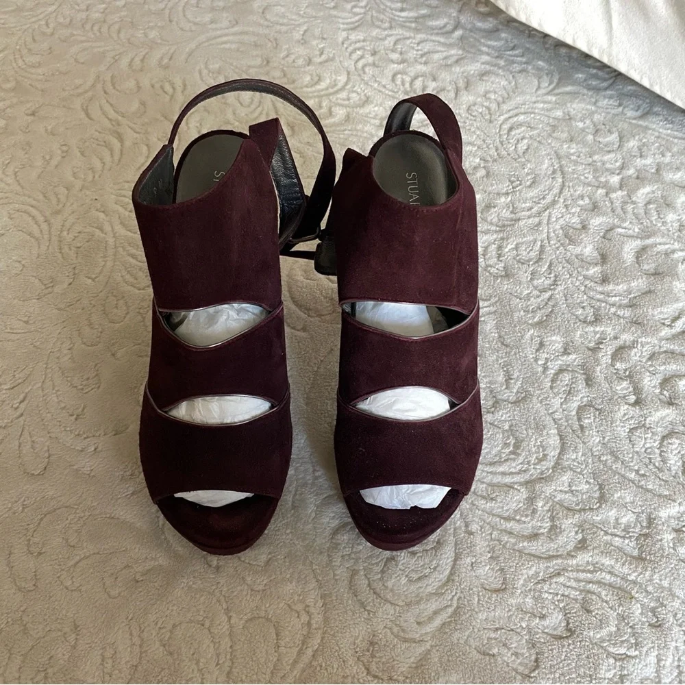 Stuart Weitzman Suede Platform Sandal - Picture 4 of 8